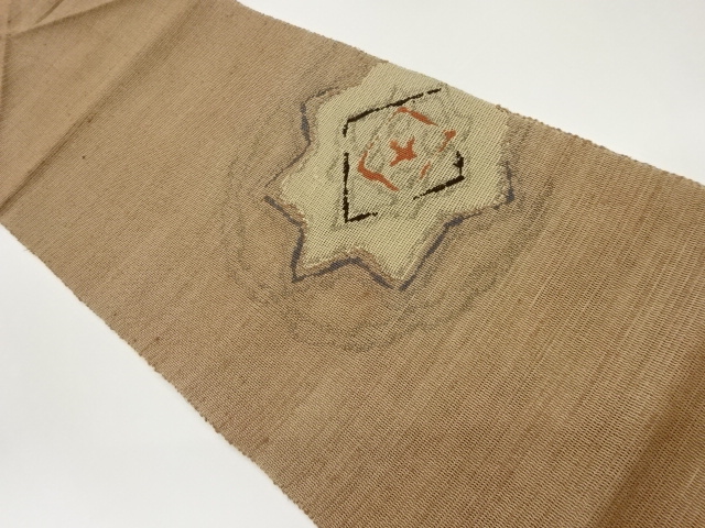 JAPANESE NAGOYA OBI FOR SUMMER / WOVEN GEOMETRIC